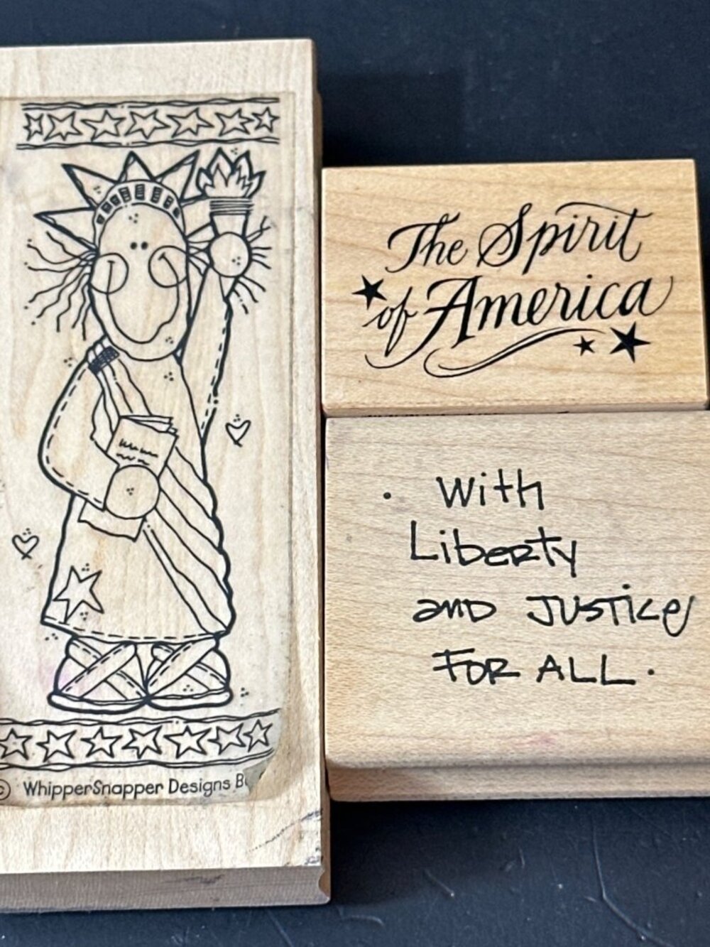 Whipper Snapper Designs Statue of Liberty Patriotic 4th of July Stamp Bundle